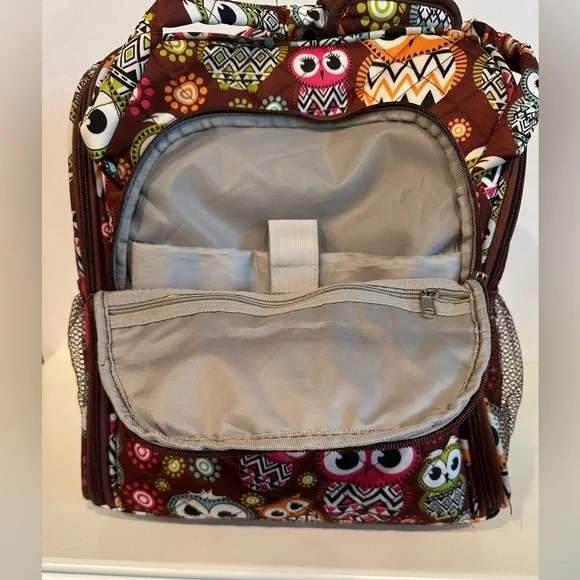 Rockland Owl Print Rolling Tote for Travel, Crafts or Storage - Picture 11 of 16